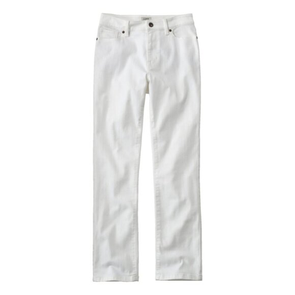 NWT LL Bean Womens Petite Size 16 16P High-Rise Slim-Leg Ankle True Shape Jeans - Picture 1 of 4